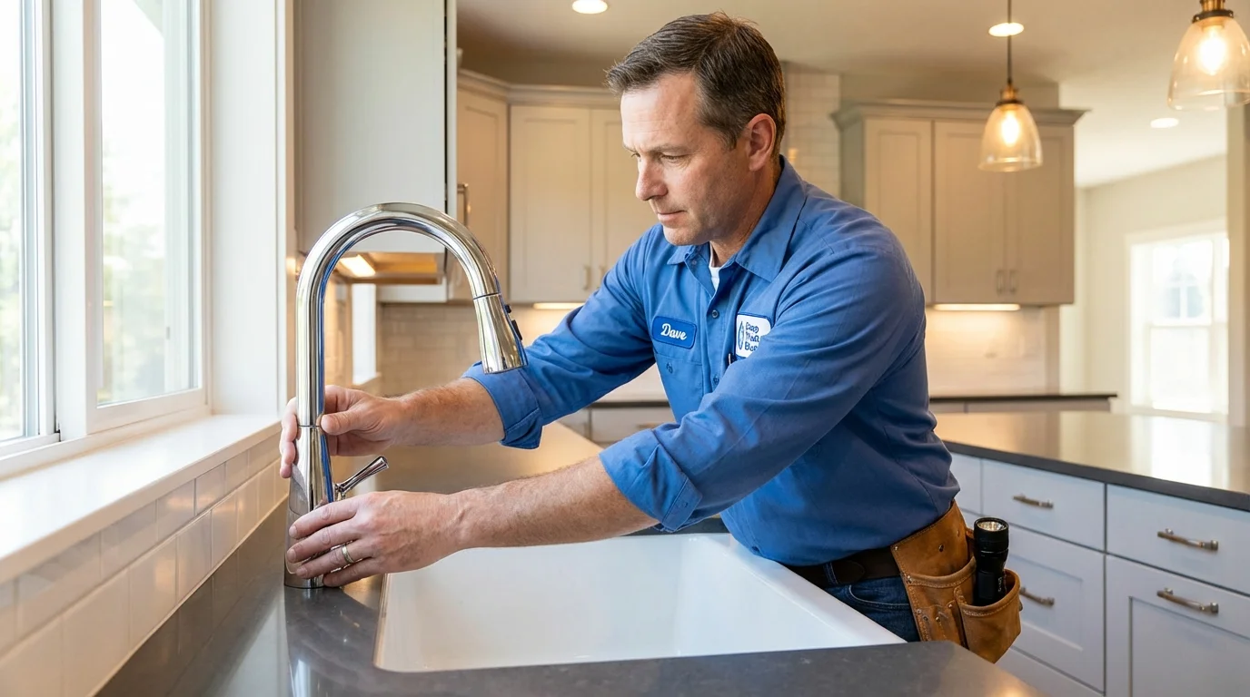 Kitchen faucet installation by Johns Plumbing LLC in Sayreville