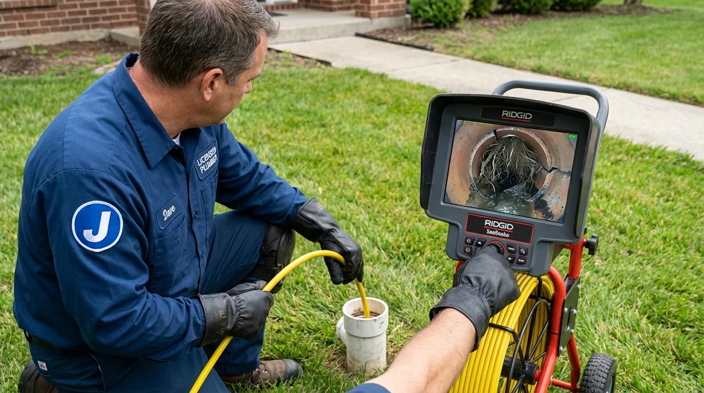 Sewer camera inspection being performed by Johns Plumbing LLC in Sayreville